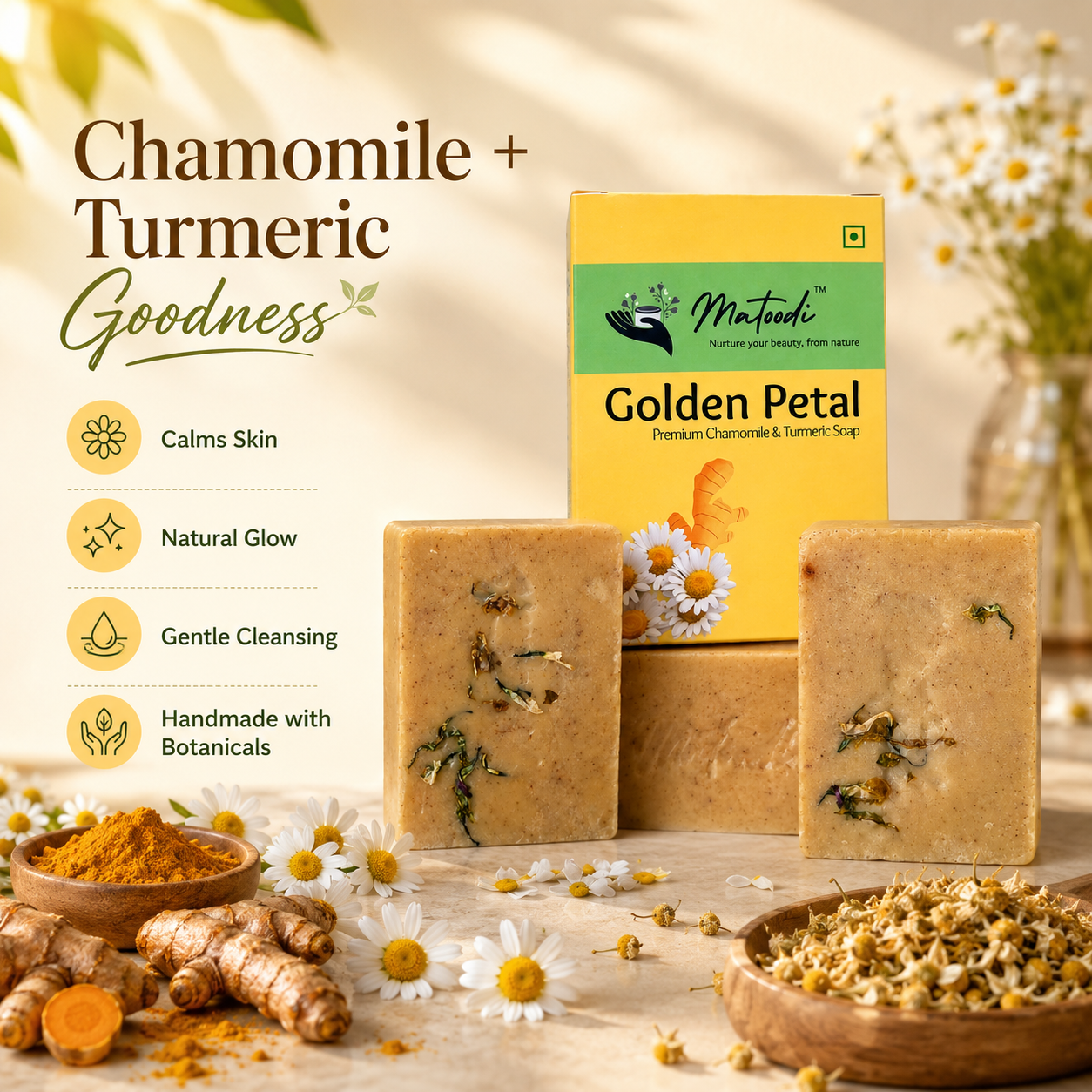 Chamomile and turmeric soap goodness