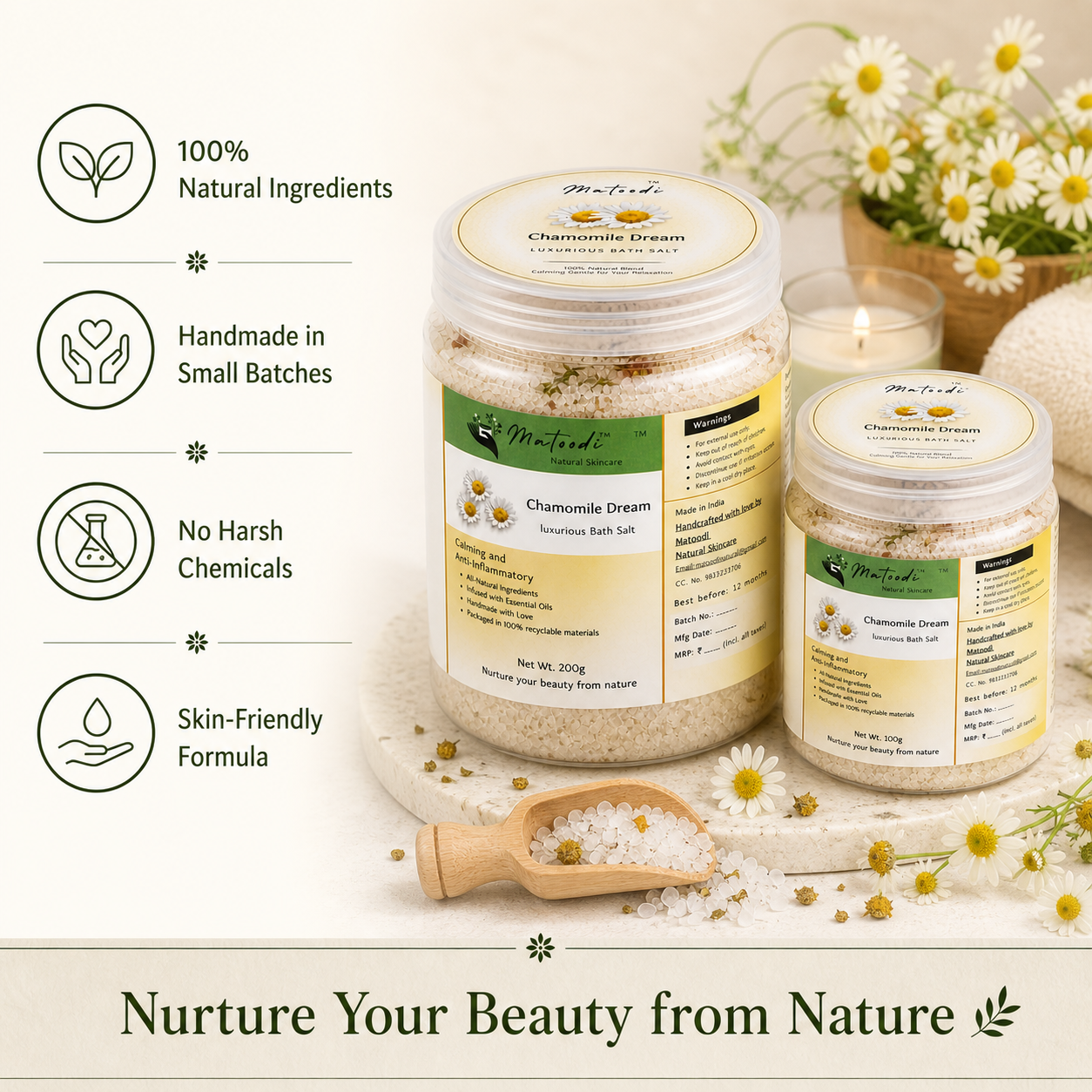 Chamomile Bath Salt – Calming & Relaxing Natural Soak - Image 2