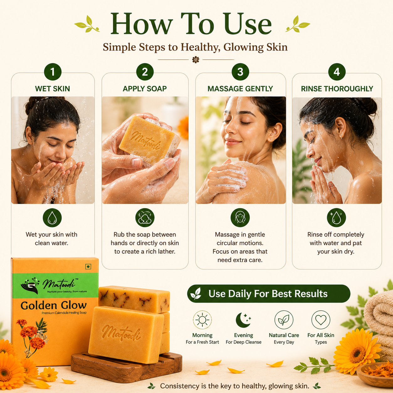 Golden Glow – Calendula Herbal Soap - Image 4