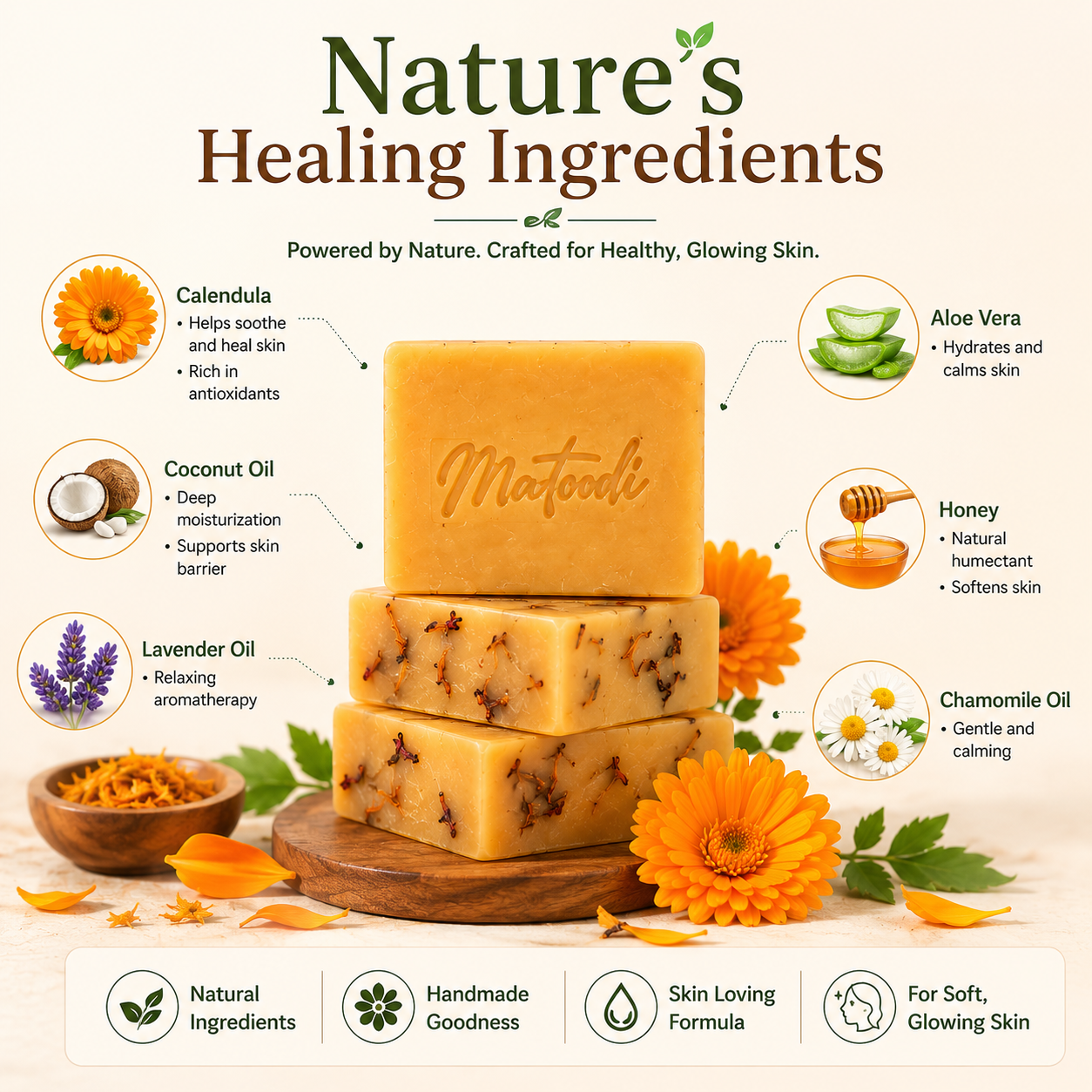 Golden Glow – Calendula Herbal Soap - Image 5
