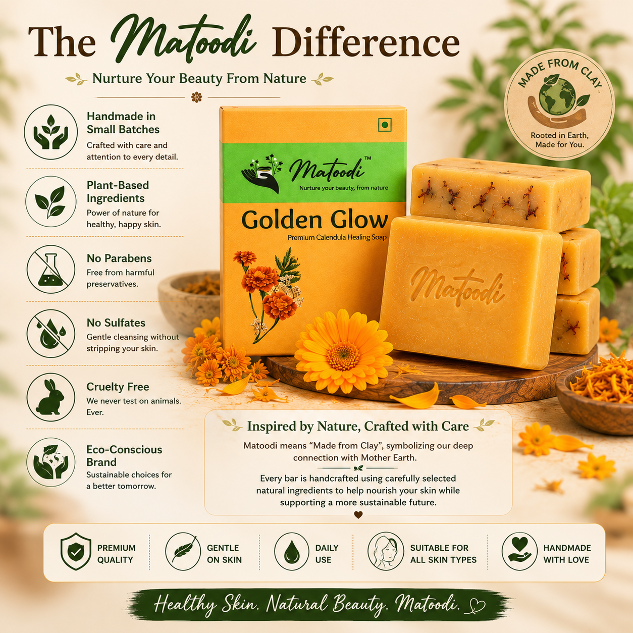 Golden Glow – Calendula Herbal Soap - Image 6