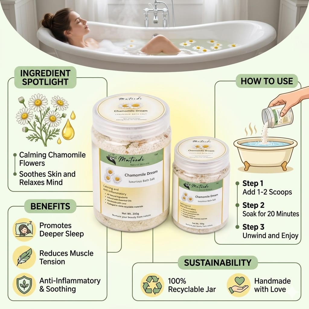 Chamomile Bath Salt – Calming & Relaxing Natural Soak - Image 3
