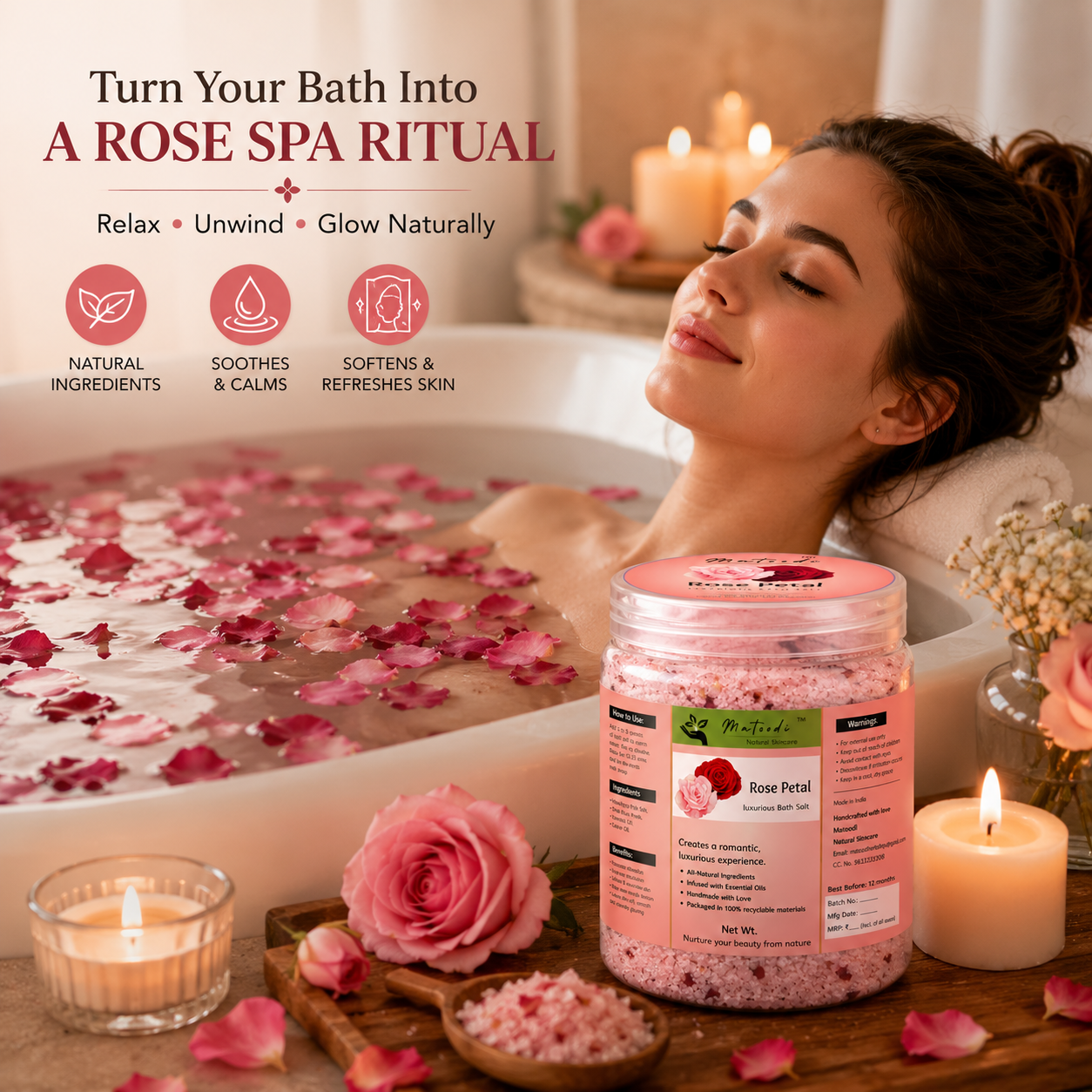 Rose Petal Bath Salt